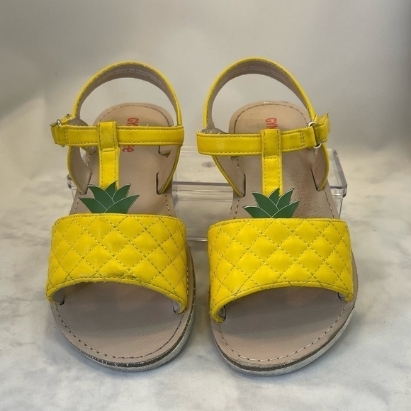 Gymboree Girls shoes 2 pair bundle sandals yellow/white size 1 - Picture 4 of 6